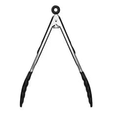Pegador Multiuso de Alimentos em Inox e Silicone 30cm Preto Up Home - UD190