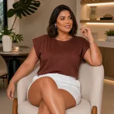 Blusa Feminina Manga Japonesa Strass Plus Size Tecido 100% Algodão Brilho Comfy Aesthetic