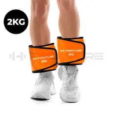 Par de Caneleira Peso 2KG LARANJA Treinar em Casa Pernas Academia Tornozeleira Funcional Fitness