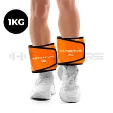 Par de Caneleira Peso 1KG LARANJA Treinar em Casa Pernas Academia Tornozeleira Funcional Fitness