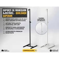 Pedestal para Manequim Design Profissional  Com Regulagem