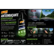 Limpa Vidros Automotivo Antiembaçante 2x1 Mundial Prime 100ml Limpa e Protege
