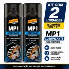 Kit 2 Lubrificante Para Corrente MP1 Mundial Prime Spray 250ml Moto Bike