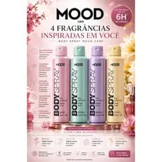 Body Splash Feminino Mood Care 225ml Escolha Sua Fragrância