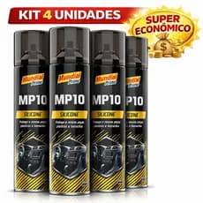 Kit 4 Silicone Spray 300ml Tutti Frutti - Painel Brilho Proteção Plástico Borracha MP10 300ml
