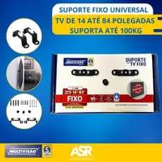 Suporte Fixo Universal para TVS de 14 a 84 Reforçado 100kg