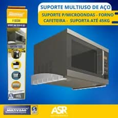 Suporte Multiuso P/ Forno Microondas Aço Reforçado 45kg