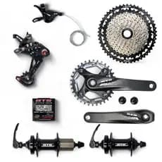 Kit Transmissão 12V GTS 1x12 C/ Corrente + Cassete GTS 11x50 + Pedivela GTS 34D + Cubo GTS C/ Blocagem