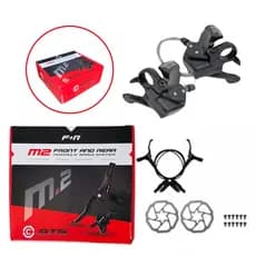 Freio Á Disco Hidráulico GTS Completo + Par de Passador Alavanca trocador GTS 7v / 8v para Bike Bicicleta