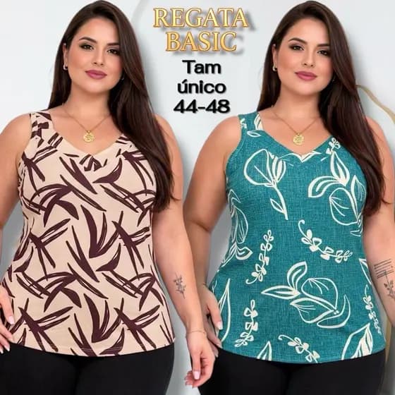 Regata Feminina Plus Size Básica Decote Nadador Viscolycra Premium Conforto Estilo para o Dia a Dia