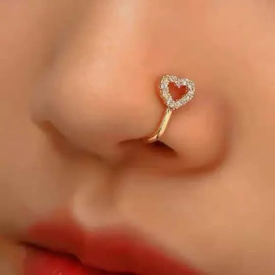kie 3 UNIS Piercing de nariz falso em formato de U com zircônia e piercing de nariz falso sem furo