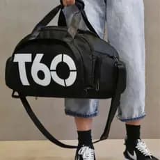 Bolsa Mala Academia Esportiva Preta Impermeável Mochila Viagem Bordo C/ Porta Tênis