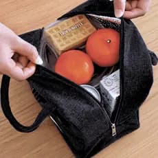 Lancheira Térmica Escolar Juvenil Preta Bolsa Marmita Impermeável Grande Viagem Infantil Faculdade