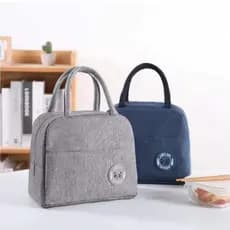 Bolsa Térmica Cinza Marmita Fit Trabalho Lancheira Escritório Academia Necessaire Viagem Impermeável