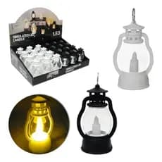 Kit 2 Velas Decorativa Luminária De Led Lamparina A Bateria