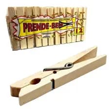 Pregador De Roupa De Madeira Pequeno Kit Com 24 Unidades