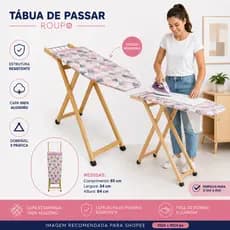 Tabua de passar roupas com regulagem de Altura com porta Ferros