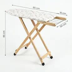 Mesa Tabua de Passar Roupas de Madeira com Regulagem Altura e porta Ferro