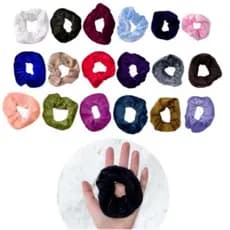 elástico de cabelo-DIVERSAS CORES Scrunchies de Veludo