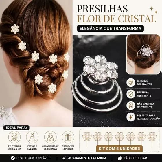 Cartela Ponto de Luz Para Cabelo Strass Molinha Para Penteado 20 pcs