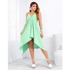 Vestido Envelope Alcinha Soltinho Costa Nua Sem Bojo Com Bicos e Decote Envio Rápido