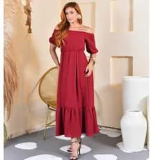 Vestido Longo Moda Evangélica Manga Bufante Casamento Madrinha Plus Size