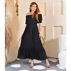 Vestido Longo Feminino  Manga Tendencia Vestido Ciganinha - Moda Evangelica