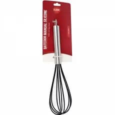 Batedor de Ovo Fue Manual de Silicone Cabo em Inox 25,5 cm