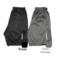 Kit com 2 Shorts Bermuda Dry Fit Esportiva Treino 2025 Com Ziper no Bolso