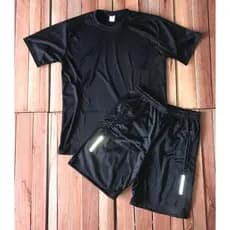 oferta Kit 1 Camiseta Masculina Dry Fit Academia + 1 Bermuda Esportiva bordada treino 2025
