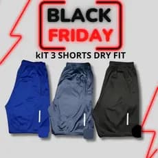 3 Shorts Dry Fit Esporte Refletivo Casual Fit Com Zipper no Bolso Premium 2025