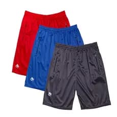 3 Bermuda Short Dry Fit Refletivo Com Zíper Masculina Casual- Treino - Academia - Esportes -Corrida