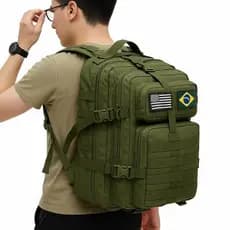 Mochila Grande Tática 50 Litros Camping com Alça Reforçada