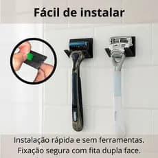 Suporte de Lâmina de Barbear Adesivo Moderno Masculino Feminino Banheiro Gancho Organizador Conjunto