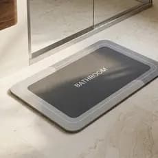 KIT 2 Tapete De Banheiro Antiderrapante Secagem Rapida Super Absorvente Macio Toque Suave Luxo 58x38