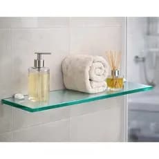 Porta Shampoo Vidro Transparente Porta Objetos Prateleira Estante Vidro De Banheiro