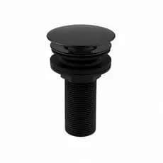 Válvula Ralo Click 7/8 Preto Fosco para Pia e Cuba | ABS Resistente e Fácil Instalação