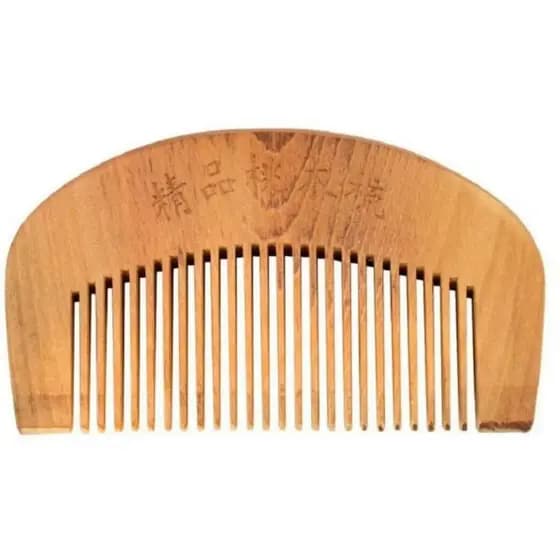 Pente de Madeira Antiestático Ideal para Cabelos e Barba Antii Frizz