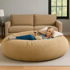 Puff Premium Gigante Material Refinado Suede Diversas Cores 140x25 Medida sem Enchimento