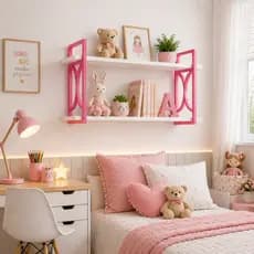 Prateleira Estilo Industrial Menino e Menina Suspensa 20x60 Livros, Cozinhas, Quartos e Lavanderia