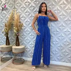 Macacão Feminino  Elegante Com Botões Para Mulheres