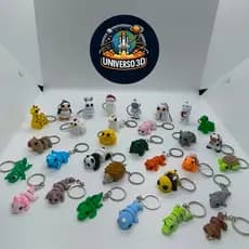 Chaveiros Animais Fofinhos Articulados - Impressão 3D