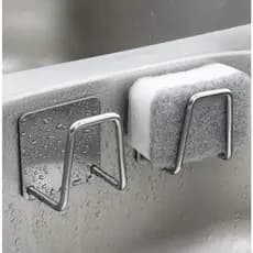 Suporte Para Esponja De Pia Gancho Cozinha Aço Inox Bucha Banheiro Multifuncional Organizador Utensílio