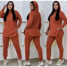 Conjunto Lanzinha mais vendidos casual  capuz cordão bolso moda feminina outono inverno  elegante