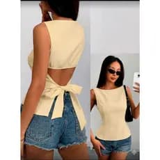 Blusa Margarida amarração varias cores Verão/Casual/tendência e elegante