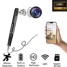 Caneta Câmera 1080P Mini Câmera CCTV Gravador De Voz Portá WiFi Portátil Cam Detecção Com Áudio Movimento