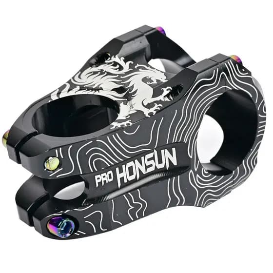 HONSUN Haste de Bicicleta de Montanha em Liga de Alumínio 31.8 * 28.6MM 0 Graus 45MM Ultralight DH/AM/XC MTB Peças CNC I