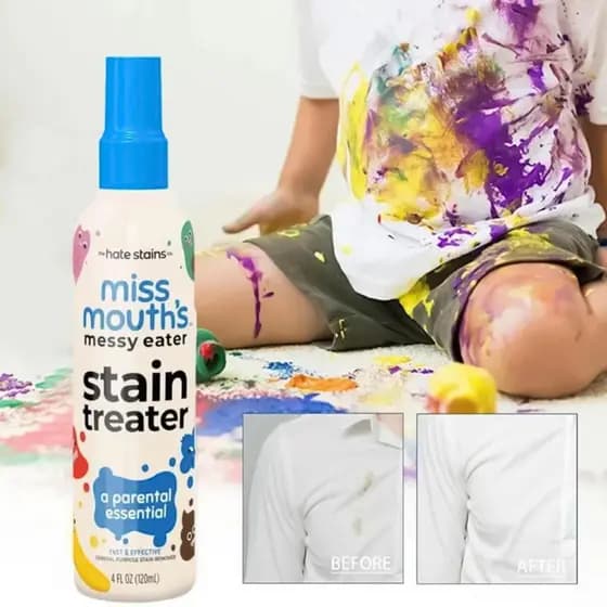 Spray Removedor de Manchas para Bebês e Recém-Nascidos Miss Mouth's Messy Eater 100/120ml Limpeza Suave 4TYS