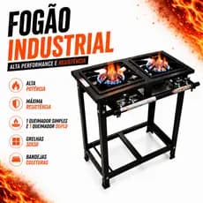 Fogão Industrial 2 Bocas 30x30 Itajobi Fogões
