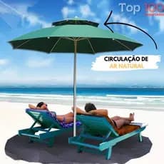 Guarda Sol 2,40 Liso Para Praia Piscina Grande Original Com Passagem de ar Natural